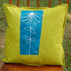 chartreuse-teal-echinacea-botanical-sketch-pillow-2