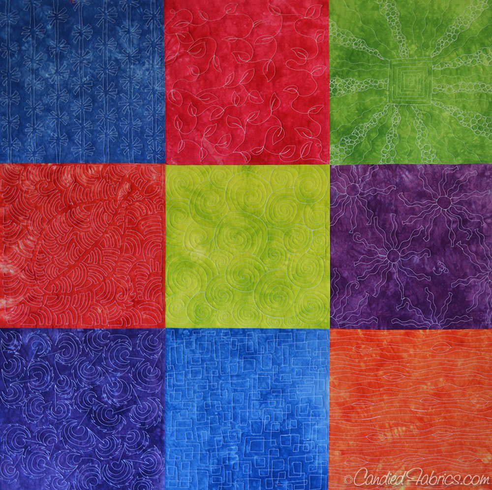 Sampler for my Advanced Free Motion Quilting Class is Complete